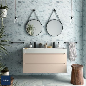 Meuble de salle de bain MONTERREY 1200 2 tiroirs métal.MACCHIATO 1197x540x450mm - SALGAR 96528 