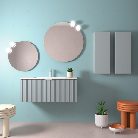 Meuble de salle de bain BIBA 1000 1 tiroir et 1 tiroir intérieur Blue Fog - SALGAR 103042 