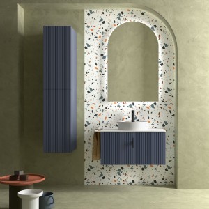 Meuble de salle de bain BIBA 800 1 tiroir NIGHT BLUE 797 x 405 x 450 mm - SALGAR 102976 