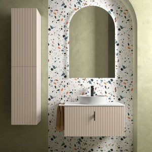 Meuble de salle de bain BIBA 800 1 tiroir et 1 tiroir intérieur MACCHIATO - SALGAR 103010 