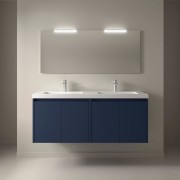Meuble salle de bains 140cm 4 portes Blue Satin NOJA - SALGAR 105098