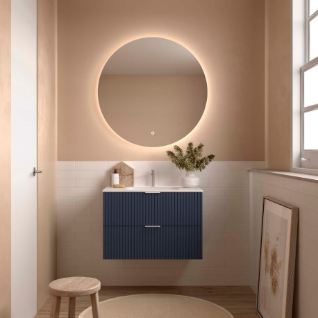 Meuble Salle De Bain Biba 900 2 Tiroirs Night Blue 898 X 540 X 450 Mm - SALGAR 113858 