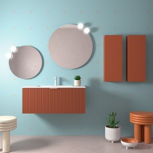 Meuble de salle de bain BIBA 1000 1 tiroir TERRACOTA 997 x 405 x 450 mm - SALGAR 102993 