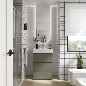 Meuble de salle de bain SPIRIT 700 3 tiroirs métalliques GREEN FOREST - SALGAR 103503 