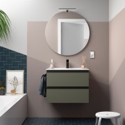 Meuble de salle de bain SPIRIT 600 2 tiroirs métalliques GREEN FOREST - SALGAR 103470 