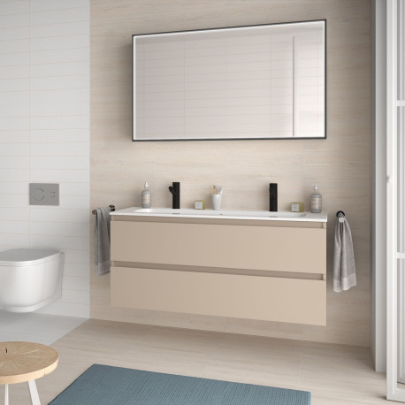 Meuble de salle de bain SPIRIT 1200 2 tiroirs métalliques MACCHIATO - SALGAR 103451 