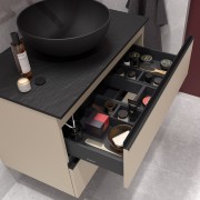 Meuble de salle de bain SPIRIT 1200 2 tiroirs métalliques MACCHIATO - SALGAR 103451 