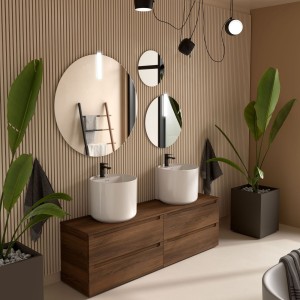 Lavabo Suspendu Monolith Round Blanc Brillant Diam. 450 X 380 Mm - SALGAR 114525 