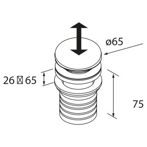 Valve Clicker Cerax Noir Mat - SALGAR 114578 