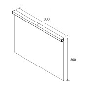 Miroir et applique led 600mm Optimus  - SALGAR 106045
