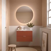 Meuble Salle De Bain Biba 900 2 Tiroirs Terracota 898 X 540 X 450 Mm - SALGAR 113861 