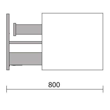 Meuble de salle de bain BIBA 900 1 tiroir et 1 tiroir intérieur Blue Fog - SALGAR 103041 