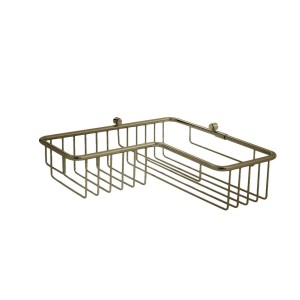 Panier de douche d'angle 27*27*7 cm or brosse - CRISTINA ONDYNA SH86896P 