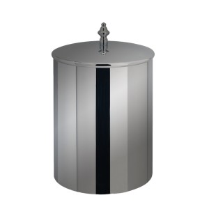 Poubelle avec couvercle diam.21 haut. 25 metal brosse - CRISTINA ONDYNA SH99477 