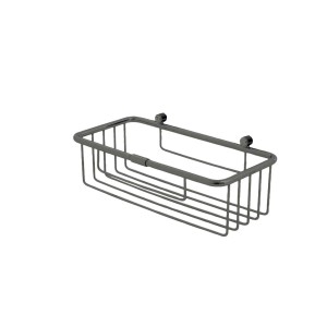 Panier de douche rectangulaire 25*22*8 cm chrome noir brosse - CRISTINA ONDYNA SHD1575 