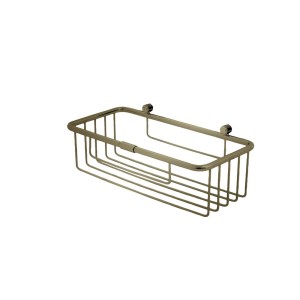 Panier de douche rectangulaire 25*22*8 cm or brosse - CRISTINA ONDYNA SHD1596P 