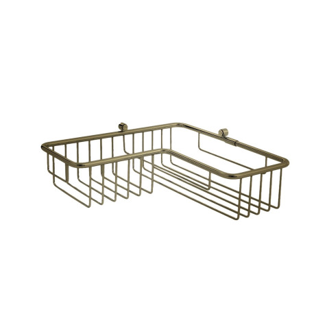 Panier de douche d'angle 27*27*7 cm or brosse - CRISTINA ONDYNA SH86896P 