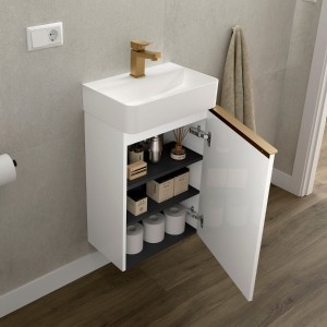 Meuble de salle de bain Aida 440 Blanc Brillant - SALGAR 114650