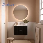 Meuble de salle de bains 2 tiroirs Biba 900 Black Velvet - SALGAR 113853