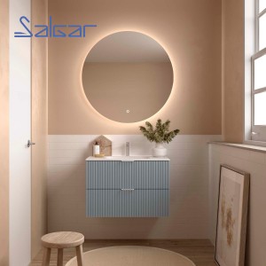 Meuble de salle de bains 2 tiroirs Biba 900 Blue Fog - SALGAR 113857