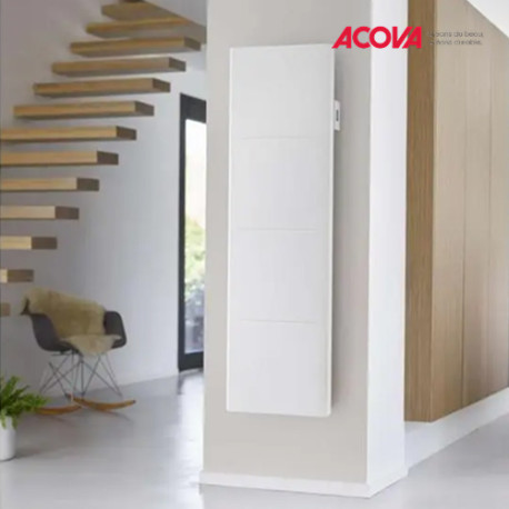 Radiateur electrique Acova 1000W vertical inertie fonte MARA connecté - TMV100045EEZF