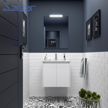 Ensemble Salle De Bains Noja 70 2 Portes White Satin - SALGAR 105283 