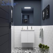 Ensemble Salle De Bains Noja 70 2 Portes White Satin - SALGAR 105283 