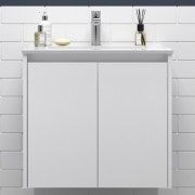 Ensemble Salle De Bains Noja 70 2 Portes White Satin - SALGAR 105283 