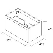 Meuble salle de bains 1 Tiroir Mara 600 Eucalyptus Océanie - SALGAR 113995