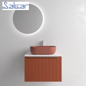 Meuble de salle de bains 1 tiroir  BIBA 600 TERRACOTA - SALGAR 102989