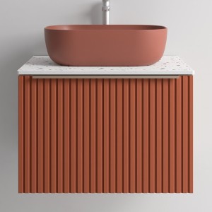 Meuble de salle de bains 1 tiroir BIBA 700 TERRACOTA - SALGAR 102990