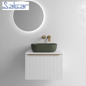 Meuble de salle de bains 1 tiroir BIBA 700 WHITE COTTON - SALGAR 102943