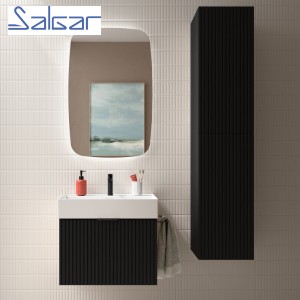 Meuble de salle de bains 1 tiroir BIBA 700 BLACK VELVET - SALGAR 102965