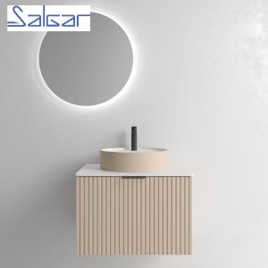 Meuble de salle de bains 1 tiroir + 1 intérieur BIBA 600 MACCHIATO - SALGAR 103008