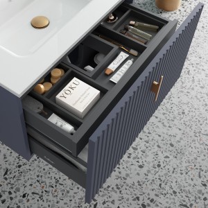 Meuble de salle de bains 1 tiroir + 1 intérieur BIBA 700 BLUE NIGHT - SALGAR 103044