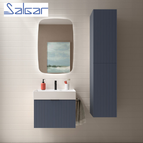 Meuble de salle de bains 1 tiroir + 1 intérieur BIBA 700 BLUE NIGHT - SALGAR 103044