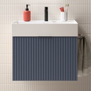 Meuble de salle de bains 1 tiroir + 1 intérieur BIBA 700 BLUE NIGHT - SALGAR 103044