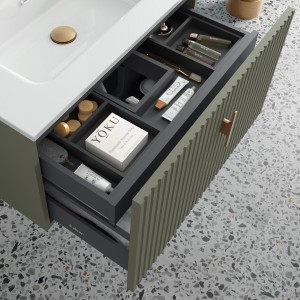 Meuble de salle de bains 1 tiroir + 1 intérieur BIBA 900 GREEN FOREST - SALGAR 103051