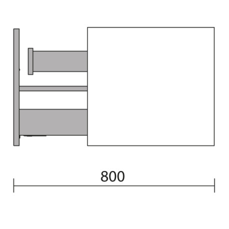 Meuble de salle de bains 1 tiroir + 1 intérieur BIBA 600 TERRACOTA - SALGAR 103058