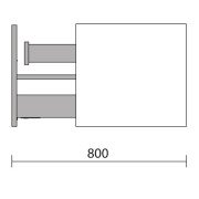 Meuble de salle de bains 1 tiroir + 1 intérieur BIBA 600 TERRACOTA - SALGAR 103058