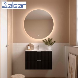 Meuble de salle de bains 2 tiroirs Biba 800 Black Velvet - SALGAR 113842