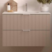 Meuble de salle de bains 2 tiroirs Biba 800 Macchiato - SALGAR 113845