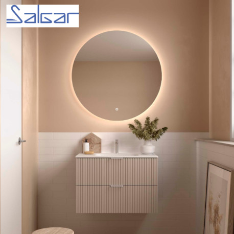 Meuble de salle de bains 2 tiroirs Biba 800 Macchiato - SALGAR 113845