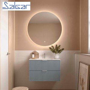 Meuble de salle de bains 2 tiroirs Biba 800 Blue Fog - SALGAR 113846