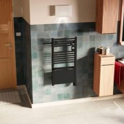 Sèche-serviettes électrique soufflant 500+1000W satin noir Ezybain boost - INTUIS M172425