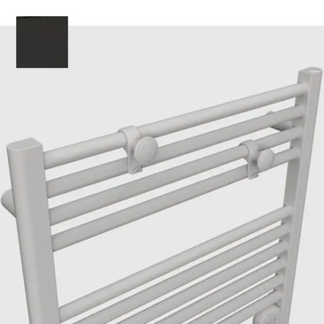 Sèche-serviettes électrique soufflant 1000+1000W satin noir Ezybain boost - INTUIS M172627