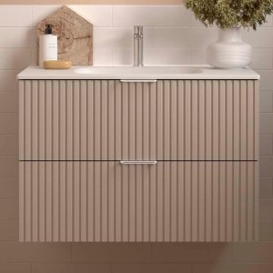 Meuble de salle de bains 2 tiroirs Biba 900 Macchiato - SALGAR 113856