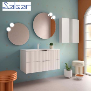 Meuble de salle de bains 2 tiroirs Biba 1000 White Cotton - SALGAR 113862