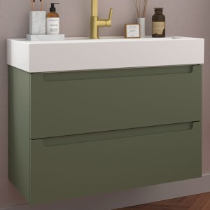 Meuble de salle de bains 2 tiroirs MONTERREY 800 Green Forest - SALGAR 96536