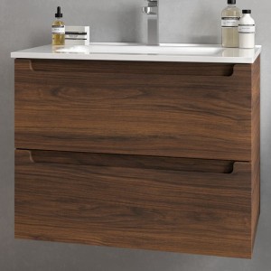 Meuble de salle de bains 2 tiroirs MONTERREY 600 NOYER MAYA - SALGAR 102937